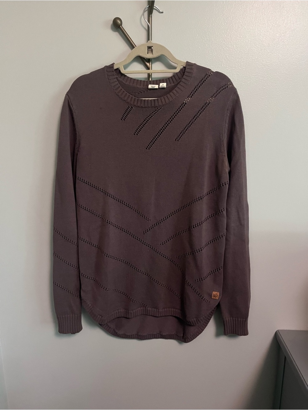 Women’s Dark Brown Crewneck Sweater - Casual Knit